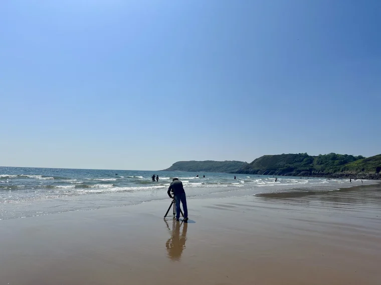 Everything Is Waves - shooting on the beach